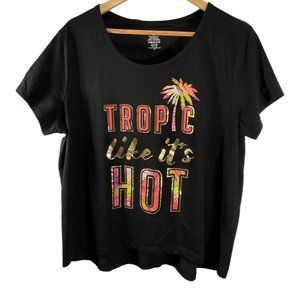 👗5/$25 - Black/Gold/Neon "Tropic Like it's Hot" T-Shirt
